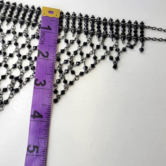 Black Choker Necklace Black  Bead Necklace - Picture 6 of 9